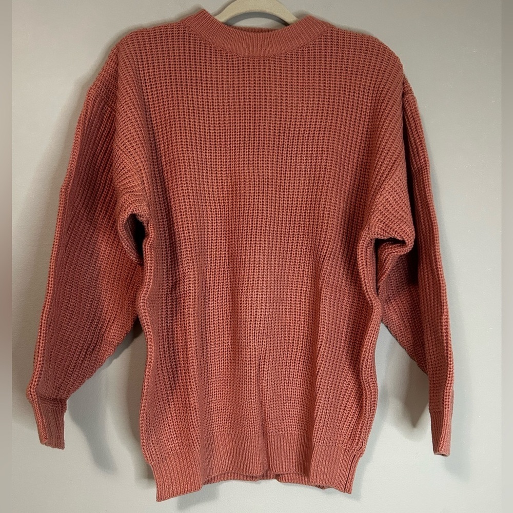 NEW Roaman's waffle Knit Sweater, Size M